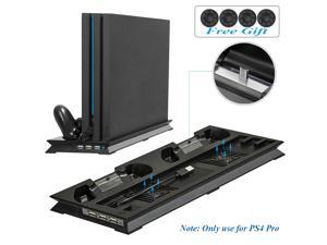 PS4 PRO Heat Sink Base Cooling Fan Vertical Charger Stand Dual Controller Charging Dock for Playstation 4 PS 4 Pro Accessories