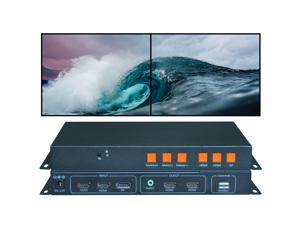 Video Wall Controller 4K 3840x2160@60Hz HDMI 2.0, HDMI 1.4, DP1.2 Inputs with HDMI Outputs for 2 TV Splicing, Support 1x2 Display and 180 Degree Rotate Video Wall Controller 4K 3840x2160@60Hz HDMI 2.0, HDMI 1.4, DP1.2 Inputs with HDMI Outputs for 2 TV Splicing, Support 1x2 Display and 180 Degree Rotate