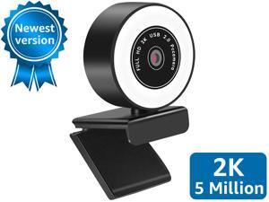 2020 2K Webcam 5MP with Ring Light Microphone, Advanced Auto-Focus, Adjustable Brightness, Web Camera for Windows Mac OS, Plug and Play, for Zoom, YouTube, Skype, Video Call, Conference 2020 2K Webcam 5MP with Ring Light Microphone, Advanced Auto-Focus, Adjustable Brightness, Web Camera for Windows Mac OS, Plug and Play, for Zoom, YouTube, Skype, Video Call, Conference