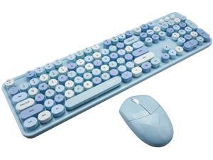 MOFII Wireless Keyboard and Mouse Combo, 2.4G Cute Round Girl Lipstick Retro Round Cap Keyboard Mute Keyboard Mouse Set for Laptop, Computer, Mac (Mixed Color) MOFII Wireless Keyboard and Mouse Combo, 2.4G Cute Round Girl Lipstick Retro Round Cap Keyboard Mute Keyboard Mouse Set for Laptop, Computer, Mac (Mixed Color)