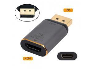 Jimier Cable DisplayPort 1.4 Source to HDMI 2.0 Display 8K 60hz UHD 4K DP to HDMI Male Monitor Adapter Connector
