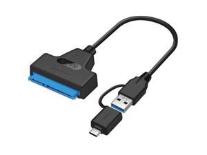 Shenzhong Type C & USB 3.0 Male to SATA 22 Pin 2.5" Hard disk driver SSD Adapter Cable for Macbook & Laptop