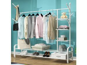 Heavy Duty Garment Clothes Rack Storage Closet Hanger Shelf Metal Shoe Organizer Heavy Duty Garment Clothes Rack Storage Closet Hanger Shelf Metal Shoe Organizer