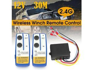 Wireless Winch Remote Control Kit 12V Receiver 150ft Twin Switch Handset Easy US Wireless Winch Remote Control Kit 12V Receiver 150ft Twin Switch Handset Easy US