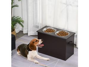 Raised Pet Bowls with Storage Function 2 Stainless Steel Dog Bowls Elevated Base Raised Pet Bowls with Storage Function 2 Stainless Steel Dog Bowls Elevated Base