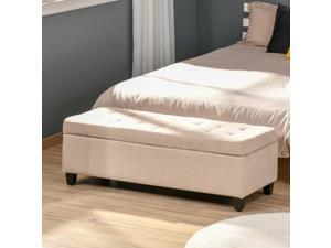 51" Lift Top Storage Ottoman Tufted Fabric Shoe Bench Footrest Stool Seat 51" Lift Top Storage Ottoman Tufted Fabric Shoe Bench Footrest Stool Seat