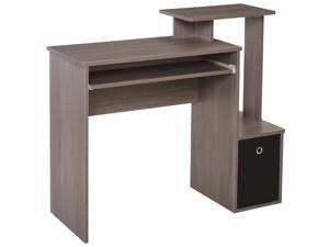 Computer Desk with Sliding Keyboard Tray Storage Drawer Shelf Grey Computer Desk with Sliding Keyboard Tray Storage Drawer Shelf Grey