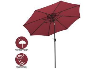 9' Po Umbrella Table Umbrella with 8 Sturdy Ribs Garden Lawn Backyard Red 9' Po Umbrella Table Umbrella with 8 Sturdy Ribs Garden Lawn Backyard Red