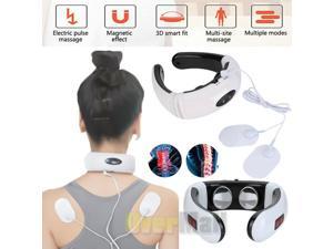 2 Heads Back Neck Massager Electric Pulse Heng Pain Relief Health Relax Body