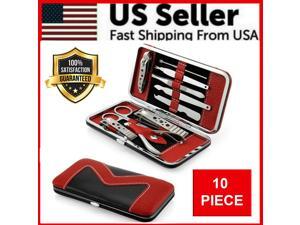 10 PCS Pedicure / Manicure Set Nail Clippers Cleaner Cuticle Grooming Kit Case 10 PCS Pedicure / Manicure Set Nail Clippers Cleaner Cuticle Grooming Kit Case