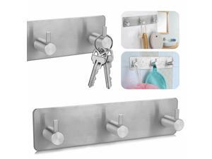 Stainless Steel 3 Hook Coat Robe Hat Clothes Wall Mount Hanger Towel Rack Holder Stainless Steel 3 Hook Coat Robe Hat Clothes Wall Mount Hanger Towel Rack Holder