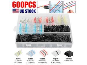600pcs Waterproof Solder Seal Sleeve Heat Shrink Butt Wire Connectors Terminals 600pcs Waterproof Solder Seal Sleeve Heat Shrink Butt Wire Connectors Terminals
