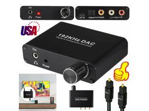 3.5mm Digital to Analog Audio Converter Adapter W/ Fiber Cable RCA Out Optical 3.5mm Digital to Analog Audio Converter Adapter W/ Fiber Cable RCA Out Optical