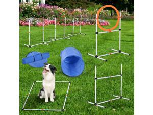 Outdoor Dog Pet Agility Training Equipment Backyard Starter Course Set Outdoor Dog Pet Agility Training Equipment Backyard Starter Course Set