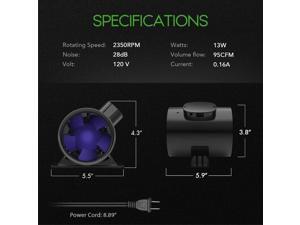 4/6 Inch Silent Inline Duct Ventilon Booster Fan Vent Exhaust Blower 4/6 Inch Silent Inline Duct Ventilon Booster Fan Vent Exhaust Blower