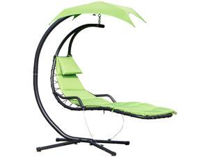 Flong Chaise Lounge Hanging Swing Chair Arc Stand w/ Canopy Flong Chaise Lounge Hanging Swing Chair Arc Stand w/ Canopy