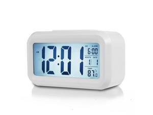 Digital Alarm Clock Large LCD Display Thermometer Smart Night Light Back Light Digital Alarm Clock Large LCD Display Thermometer Smart Night Light Back Light