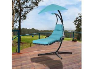 Flong Chaise Lounge Porch Swing Hammock Blue Flong Chaise Lounge Porch Swing Hammock Blue