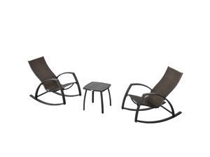 3 Pcs Outdoor Wicker Po Bistro Set Rattan Set 2 Rocking Chairs Table 3 Pcs Outdoor Wicker Po Bistro Set Rattan Set 2 Rocking Chairs Table