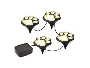 4 LED Solar Powered Animal Paw Lights, Lawn Lamp Yard Garden Decoron 4 LED Solar Powered Animal Paw Lights, Lawn Lamp Yard Garden Decoron