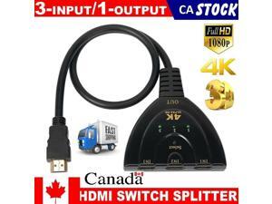 1080P 3 in 1 4K Ultra HD out HDMI Multi Display Auto Switch Splitter Box Cable 1080P 3 in 1 4K Ultra HD out HDMI Multi Display Auto Switch Splitter Box Cable