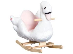 Kids Ride Rocking Horse Plush Swan Rocker Playtime w/ Lullaby Song Kids Ride Rocking Horse Plush Swan Rocker Playtime w/ Lullaby Song