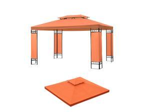 10 x 10' Double Tier Gazebo Replacement Top Canopy Po Pavilion Sunshade Cover 10 x 10' Double Tier Gazebo Replacement Top Canopy Po Pavilion Sunshade Cover