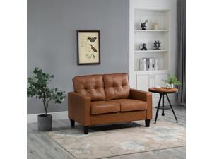 2-Seater Loveseat with Spring Sponge Padded Cushion, Metal Frame for Home Office 2-Seater Loveseat with Spring Sponge Padded Cushion, Metal Frame for Home Office