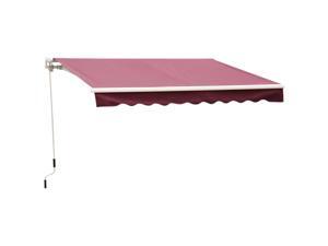 8’x7’ Manual Retractable Sun Shade Canopy Shelter Waterproof UV Protection Po 8’x7’ Manual Retractable Sun Shade Canopy Shelter Waterproof UV Protection Po