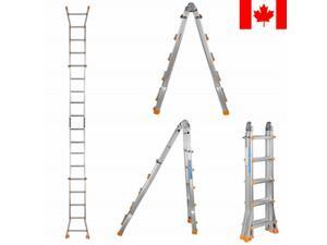 17FT Aluminum Ladder Folding Step Ladder MultiPurpose Anti-Slip 300Lbs Capacity 17FT Aluminum Ladder Folding Step Ladder MultiPurpose Anti-Slip 300Lbs Capacity