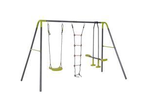 A Frame Kids Metal Swing Set Swing Chair Glider Set Climbing Ladder Set A Frame Kids Metal Swing Set Swing Chair Glider Set Climbing Ladder Set
