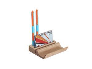 Creve Bamboo Pen Holder with Card Slot and Groove for use in the office, Home Creve Bamboo Pen Holder with Card Slot and Groove for use in the office, Home