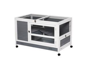 Wooden Pet House Elevated Rabbit Hutch Bunny Cage 40.25" x 23.5" x 25" Wooden Pet House Elevated Rabbit Hutch Bunny Cage 40.25" x 23.5" x 25"