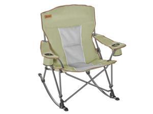 Camping Folding Chair Portable Rocking Chair w/ Cup Holder Green Camping Folding Chair Portable Rocking Chair w/ Cup Holder Green