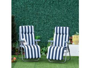 Set of 2 Po Sun Lounger Adjustable Recliner Cushioned Seat Foldable Outdoor Set of 2 Po Sun Lounger Adjustable Recliner Cushioned Seat Foldable Outdoor