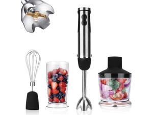 KOIOS Powerful 800W 4-in-1 Hand Immersion Blender 12 Speeds, Includes 304 Stainless Steel Stick Blender, 600ml Mixing Beaker, 500ml Food Processor, and Whisk Attachment, Multi-Purpose, BPA-Free KOIOS Powerful 800W 4-in-1 Hand Immersion Blender 12 Speeds, Includes 304 Stainless Steel Stick Blender, 600ml Mixing Beaker, 500ml Food Processor, and Whisk Attachment, Multi-Purpose, BPA-Free