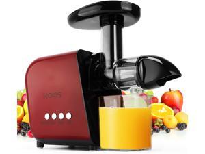 KOIOS Juicer, Slow Masticating Juicer Extractor with Reverse Function, Cold Press Juicer Machine with Quiet Motor, Juice Jug and Brush for High Nutrie (Red-Black) KOIOS Juicer, Slow Masticating Juicer Extractor with Reverse Function, Cold Press Juicer Machine with Quiet Motor, Juice Jug and Brush for High Nutrie (Red-Black)