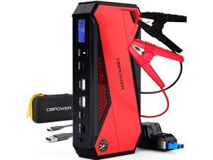 DBPOWER 800A Portable Car Jump Starter (up to 7.2L Gas/5.5L Diesel Engine) Portable Battery Booster with LCD Screen (Red)