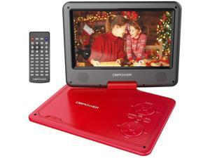 DBPOWER 11.5" Portable DVD Player, 5-Hour Built-in Rechargeable Battery, 9" Swivel Screen, Support CD/DVD/SD Card/USB, with Remote control, 1.8M Car Charger and Power Adaptor (Red) DBPOWER 11.5" Portable DVD Player, 5-Hour Built-in Rechargeable Battery, 9" Swivel Screen, Support CD/DVD/SD Card/USB, with Remote control, 1.8M Car Charger and Power Adaptor (Red)