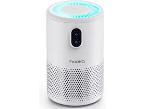 MOOKA Air Purifier for Home Large Room up to 430ft², H13 True HEPA Air Filter Cleaner, Odor Eliminator, Remove Allergies Smoke Dust Pollen Pet Dander, Night Light(Available for California)