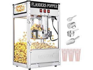 ROVSUN Popcorn Machine w/ 8 Ounce Kettle, 850W Countertop Popcorn Maker w/Single Door, Stainless Steel Popcorn Scoop, Oil Spoon & 3 Popcorn Cups, 17.2”L x 14.6”W x 23.2”H, Red ROVSUN Popcorn Machine w/ 8 Ounce Kettle, 850W Countertop Popcorn Maker w/Single Door, Stainless Steel Popcorn Scoop, Oil Spoon & 3 Popcorn Cups, 17.2”L x 14.6”W x 23.2”H, Red