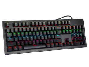 RGB Gaming Keyboard 104 Keys Mechanical Keyboard Backlit USB Windows Keyboard Wired Keyboard for Office games Windows PC Gaming RGB Gaming Keyboard 104 Keys Mechanical Keyboard Backlit USB Windows Keyboard Wired Keyboard for Office games Windows PC Gaming