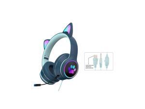 RGB Gaming Headset 3.5mm Multi-platform headphones For Mobile Devices/Game Console/PC/Laptop Noise Reduction Wired Headset with Microphone Luminous Cat Ears RGB Gaming Headset 3.5mm Multi-platform headphones For Mobile Devices/Game Console/PC/Laptop Noise Reduction Wired Headset with Microphone Luminous Cat Ears