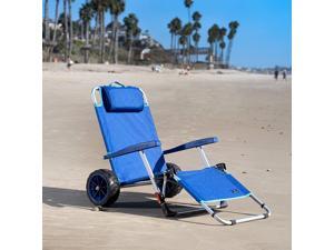 Mac Sports 2-in-1 Beach Day Folding Lounge Chair+Cargo Cart for Outdoors Sunbathing | Sun Chair, Tanning Chair, Portable, Lightweight, Lounger for Patio, Collapsible with All-Terrain Wheels | Blue Mac Sports 2-in-1 Beach Day Folding Lounge Chair+Cargo Cart for Outdoors Sunbathing | Sun Chair, Tanning Chair, Portable, Lightweight, Lounger for Patio, Collapsible with All-Terrain Wheels | Blue