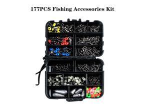 177PCS Fishing Accessories Kit Set with Tackle Box Including Swivel Slides Ball Bearing Rolling Snap Barrel Jig Hook 177PCS Fishing Accessories Kit Set with Tackle Box Including Swivel Slides Ball Bearing Rolling Snap Barrel Jig Hook