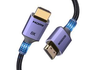8K 60HZ HDMI Cable 3.3FT/1M,MOGOOD HD 48Gbps High Speed HDMI Braided Cord-4K@120Hz 8K@60Hz Compatible with Fire TV/Roku TV/Playstation 5/PS5/Xbox Series X/Samsung/Sony/LG 3.3 ft.