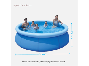 Inflatable Swimming Pool (±8 ft X 25 in), Swimming Pools Above Ground for Adults and Children, Suitable for Garden Backyard Outdoor Summer Water Party Inflatable Swimming Pool (±8 ft X 25 in), Swimming Pools Above Ground for Adults and Children, Suitable for Garden Backyard Outdoor Summer Water Party