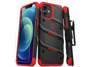 Zizo Bolt Series Holster Case iPhone 12 / 12 Pro Black/Red