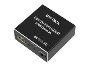 HDMI Audio Extractor, HDMI to Optical Toslink Audio Extraction Splitter, HDMI to Optical Toslink SPDIF, With 3.5mm Stereo Audio Splitter Adapter, Support 4K x 2K 3D