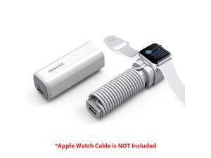 ROMOSS Apple Watch Charger, 3250mAh Portable Charger for All Apple Watch Series, Dual Port 2A Output for iPhone X/8 Plus/8/7Plus/7/6 Plus/6S and more USB devices-White (Apple Watch Cable Not Included)
